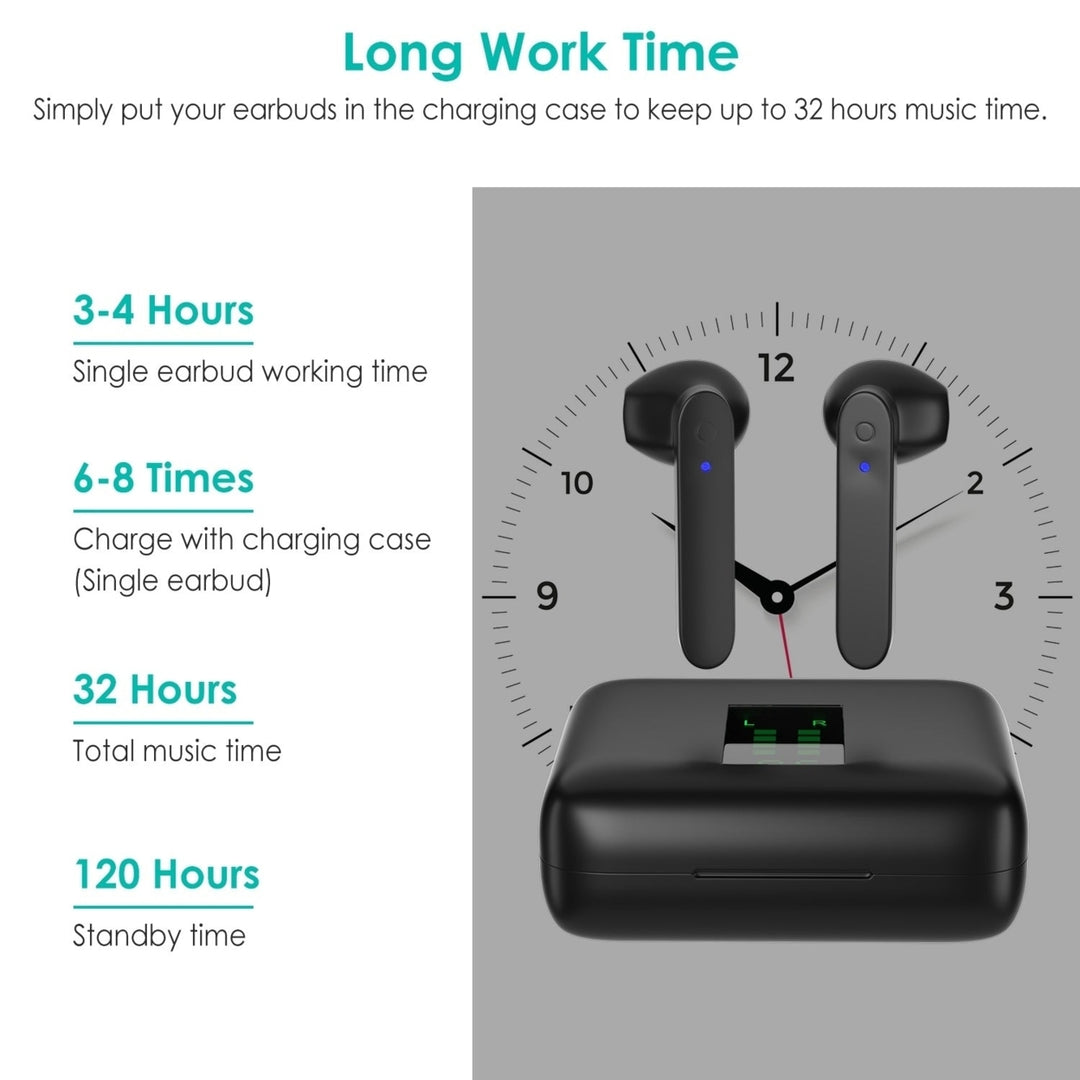 True Wireless Stereo V5.1 Earbuds Touch Control In-Ear TWS Headsets Headphone Earpiece with LED Display Magnetic Image 4