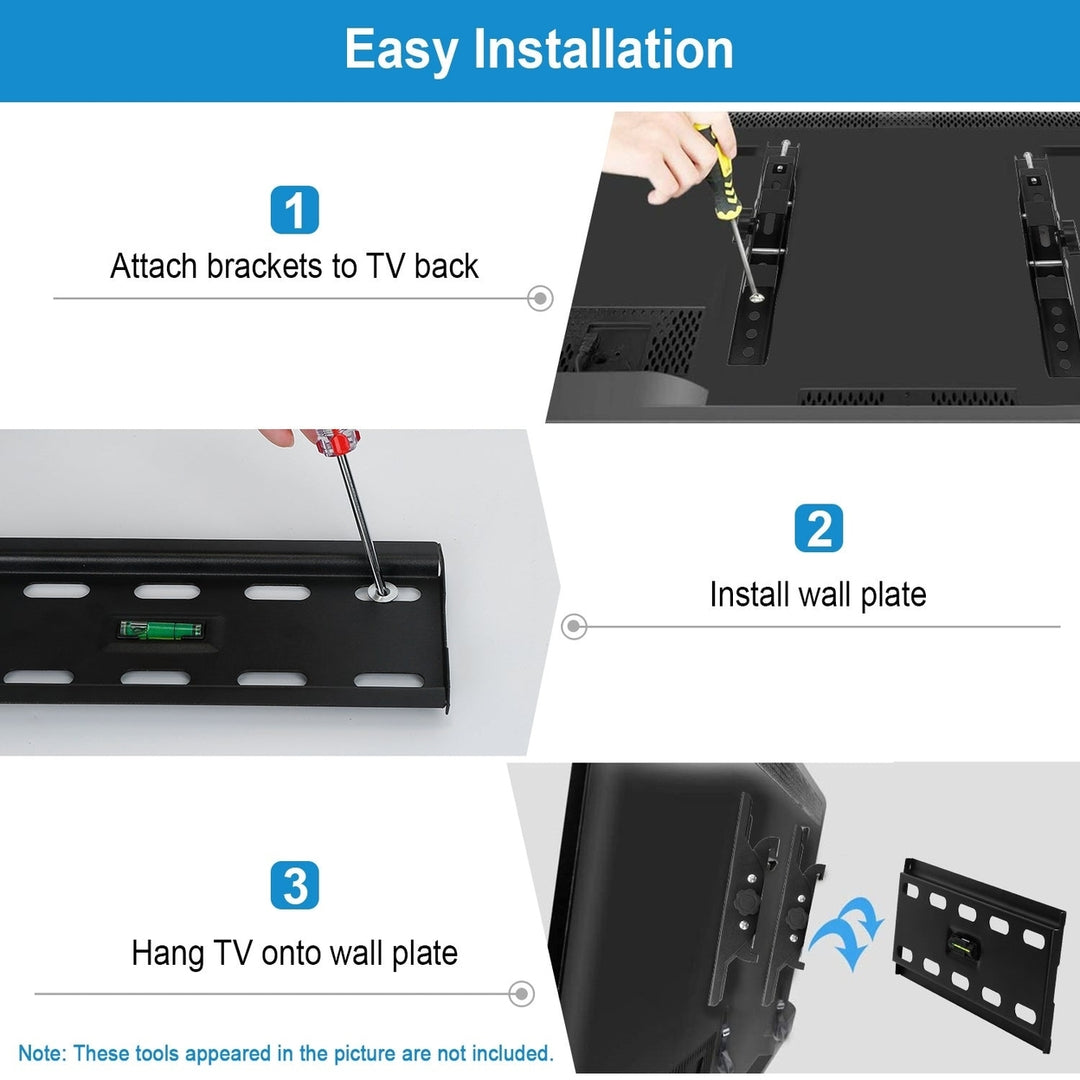 TV Wall Mount TV Wall Holder Bracket Support 15 To 43 inch Flat TV Max Hole Distance 200 Plus 200mm Hold Up To 55lbs Image 8