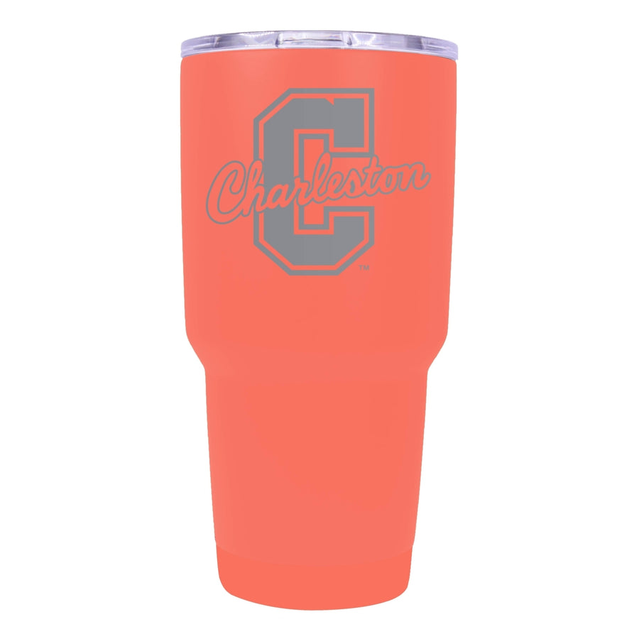 College of Charleston 24 oz Laser Engraved Stainless Steel Insulated Tumbler - Choose Your Color. Image 1