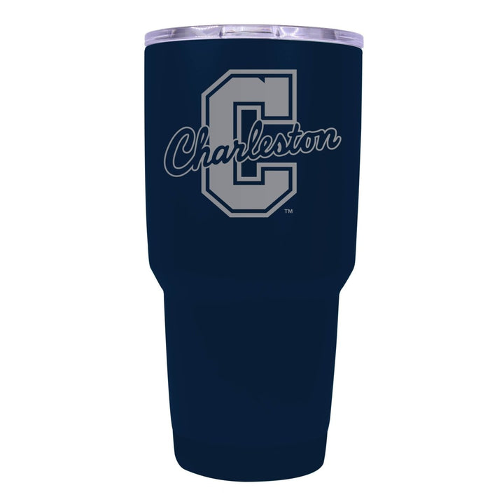 College of Charleston 24 oz Laser Engraved Stainless Steel Insulated Tumbler - Choose Your Color. Image 1