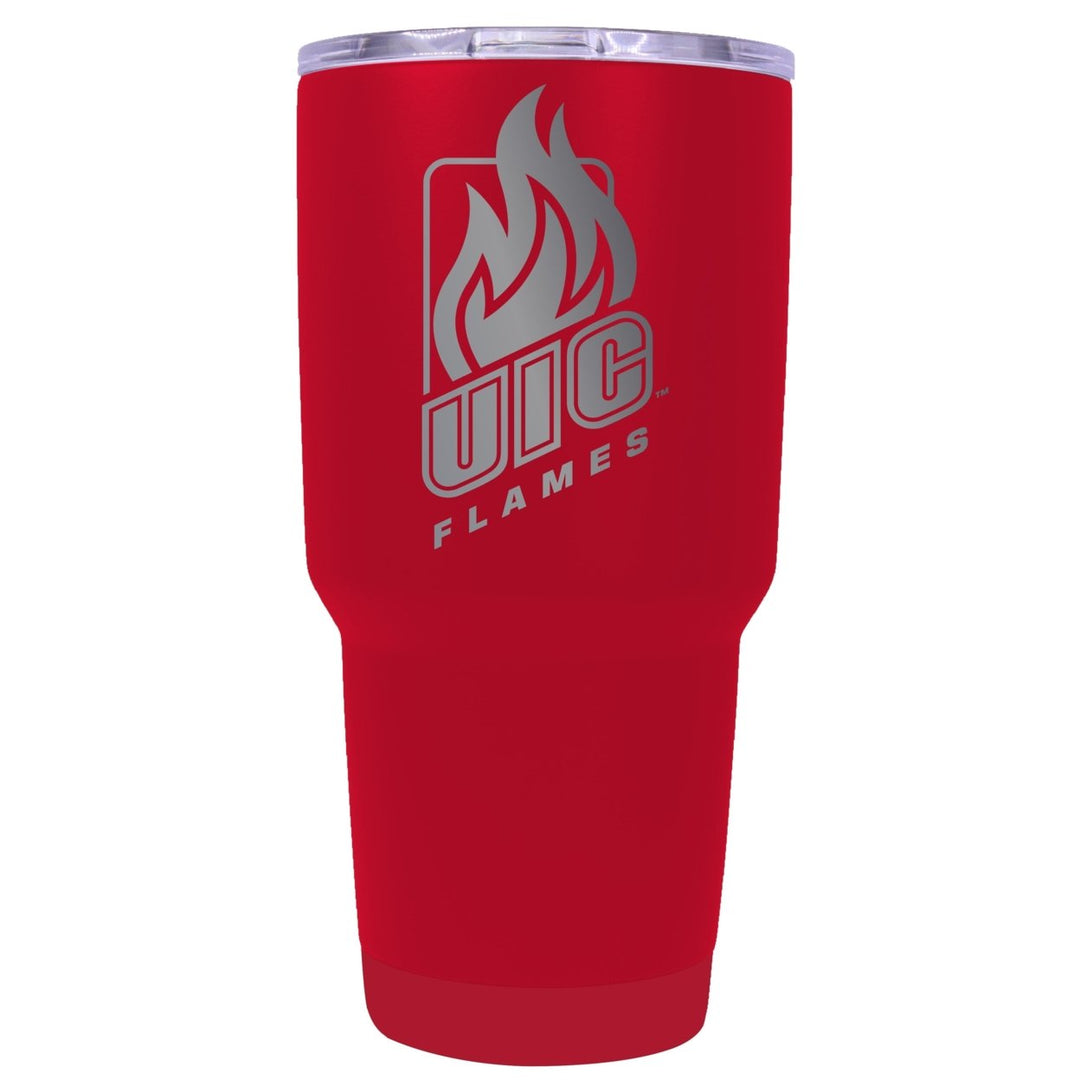 University of Illinois at Chicago 24 oz Laser Engraved Stainless Steel Insulated Tumbler - Choose Your Color. Image 4