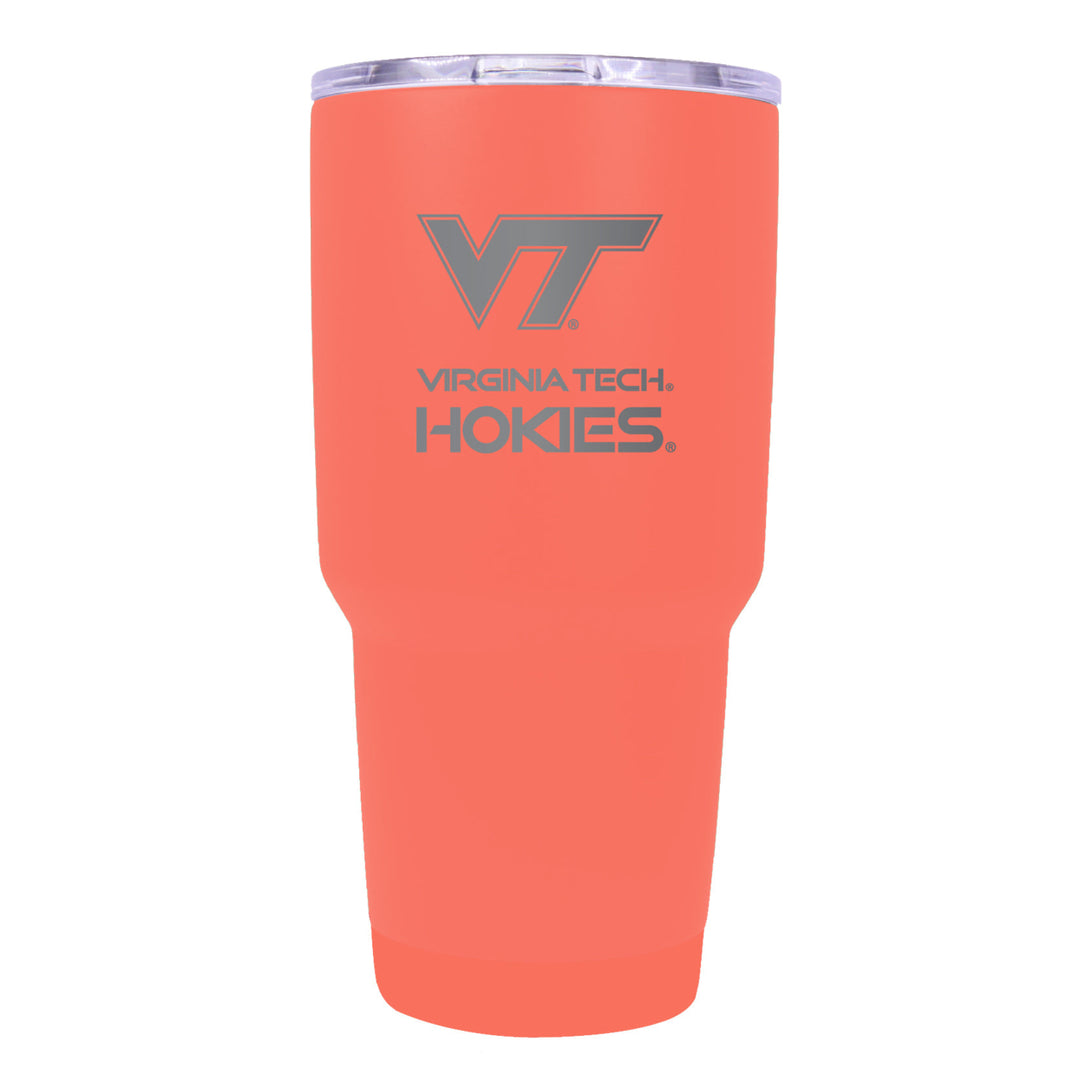 Virginia Tech Hokies 24 oz Insulated Tumbler Etched - Choose Your Color Image 1