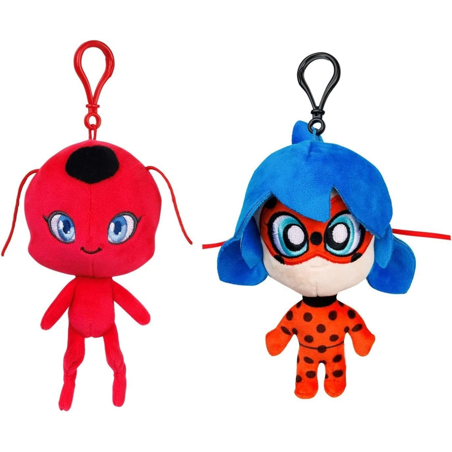 Miraculous Ladybug and Tikki Plush Clip-On Toys Backpack Charm 6" Characters Collectibles PMI International Image 1