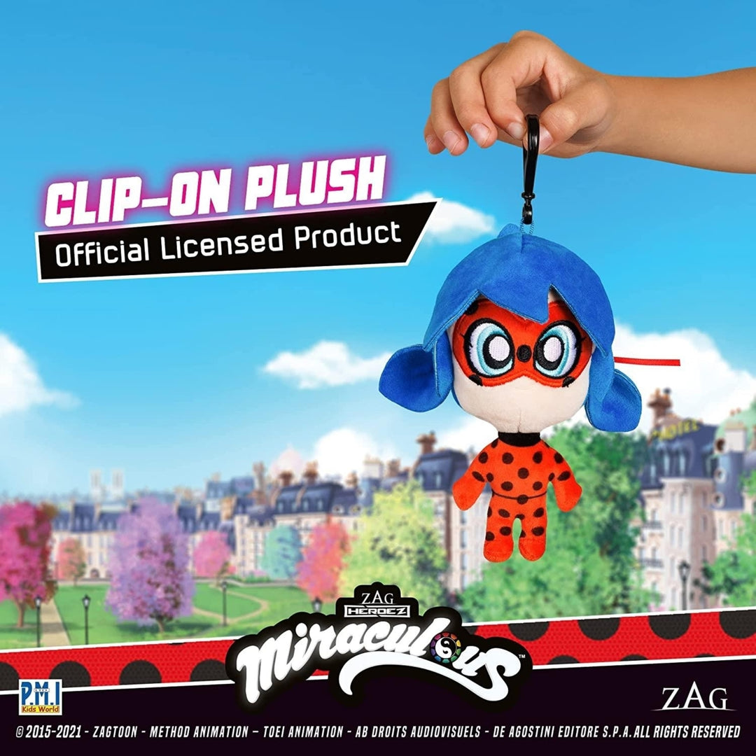 Miraculous Ladybug and Tikki Plush Clip-On Toys Backpack Charm 6" Characters Collectibles PMI International Image 7