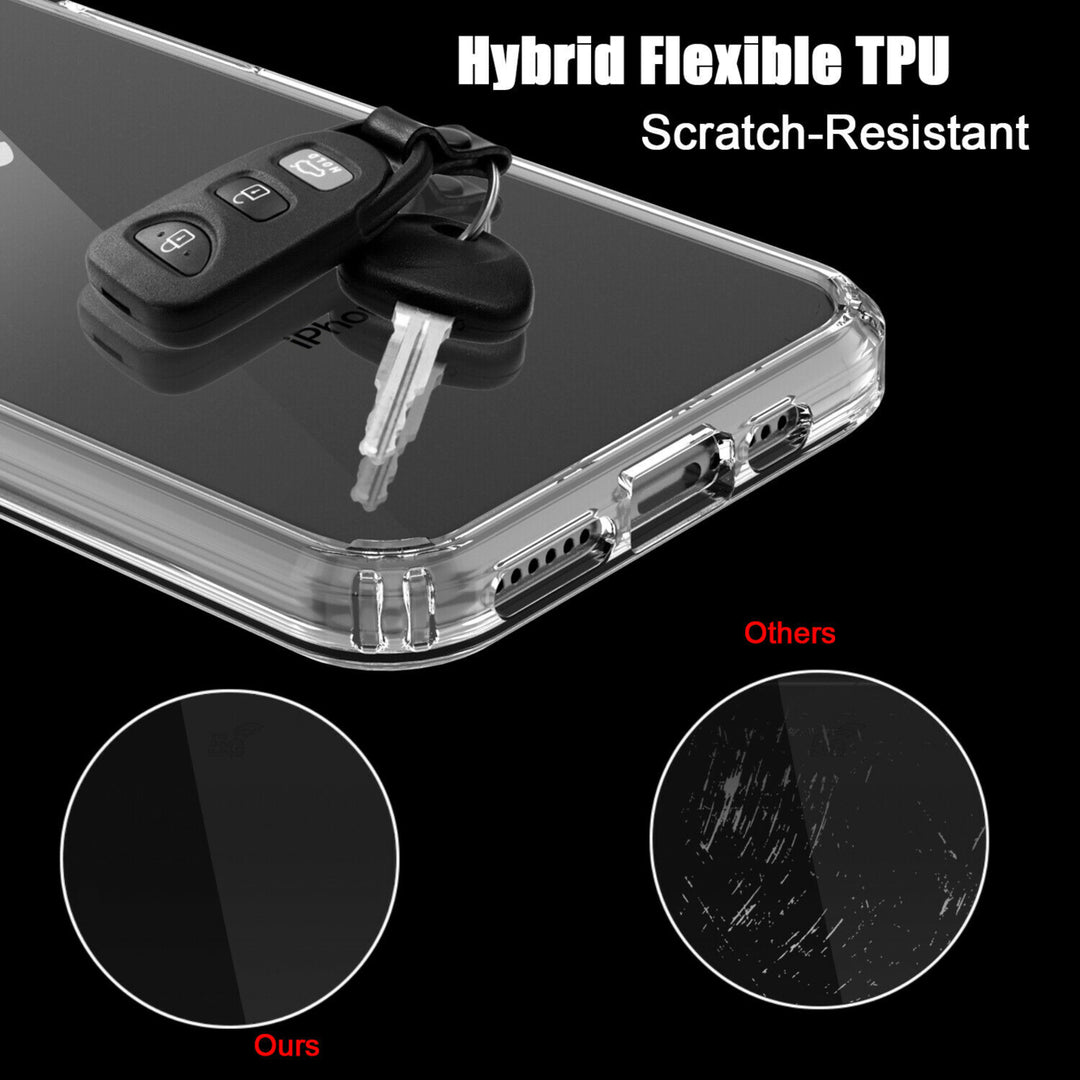 For Apple iPhone 13 Pro Max 6.7 Shockproof Thin Silicone CoverYellowing-Resistant Slim Transparent TPU Phone Case Clear Image 3