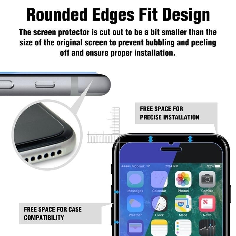 For Apple IPhone XS / Apple IPhone X Anti-Blue Light Screen Protector Eye Protection Tempered Glass Full Coverage Image 2