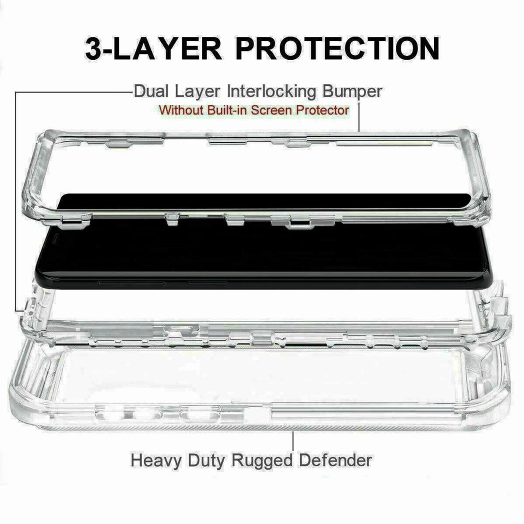 Samsung Galaxy S21 Plus 5G Clear Shockproof Armor Case Cover with Clip Image 4