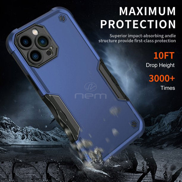 For Apple iPhone 14 Pro Max 6.7 Dual Layer Commuter Style Heavy Duty Protective Shockproof Trailblaze Hybrid Case Cover Image 2