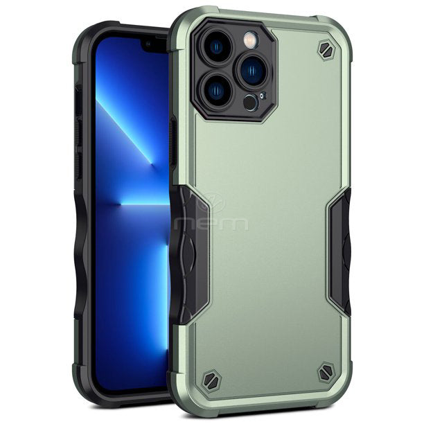 For Apple iPhone 14 Pro Max 6.7 Dual Layer Commuter Style Heavy Duty Protective Shockproof Trailblaze Hybrid Case Cover Image 4