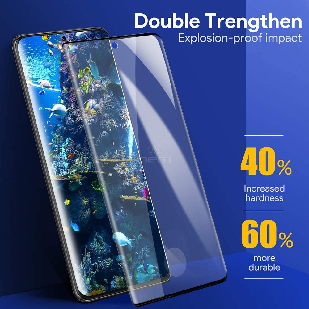For Samsung Galaxy S22 5G Full Cover 5D Curved 3D-Touch Layer 2.5D Round Edge 9H Ultra-Clear Tempered Glass Screen Image 4