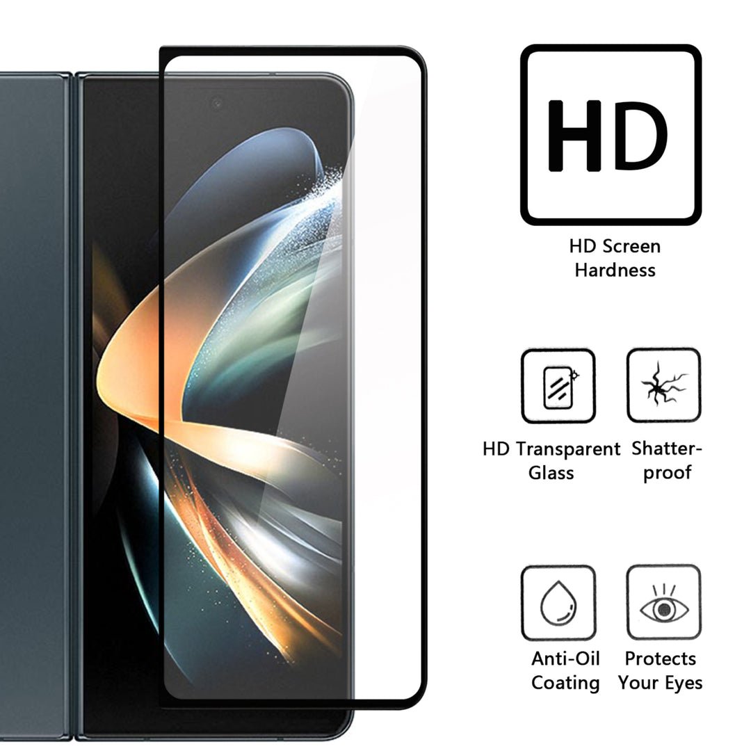 Samsung Galaxy Z Fold 4 5G Tempered Glass Screen Protector Edge to Edge Black Image 2