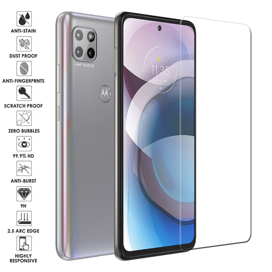 Motorola Moto One 5G Ace 2021 Tempered Glass Screen Protector 9H Ultra Clear Image 1