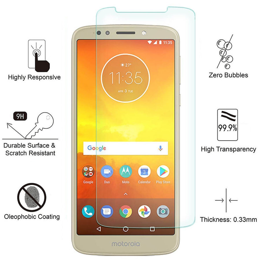 Motorola Moto E5 Plus Tempered Glass Screen Protector 9H Ultra Clear 2.5D Edge Image 1