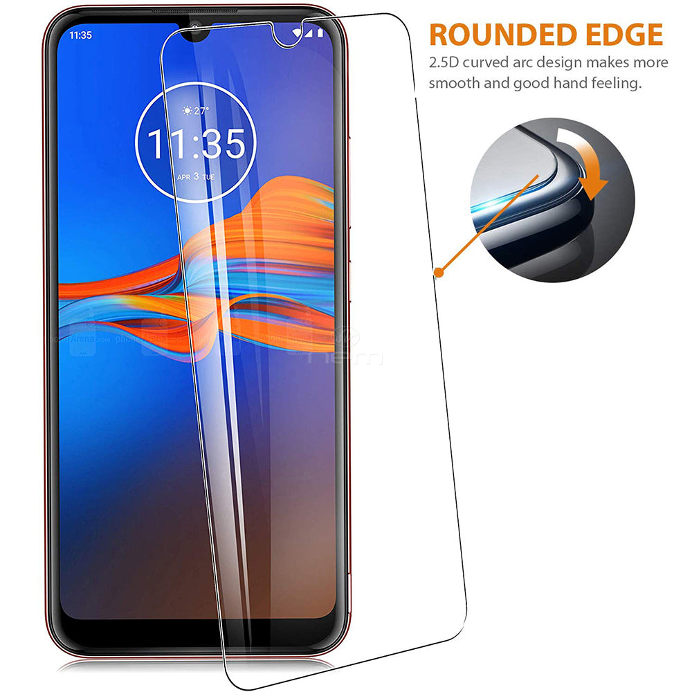 Motorola Moto E6 Plus Tempered Glass Screen Protector 9H Ultra-Clear 2.5D Edge Image 2