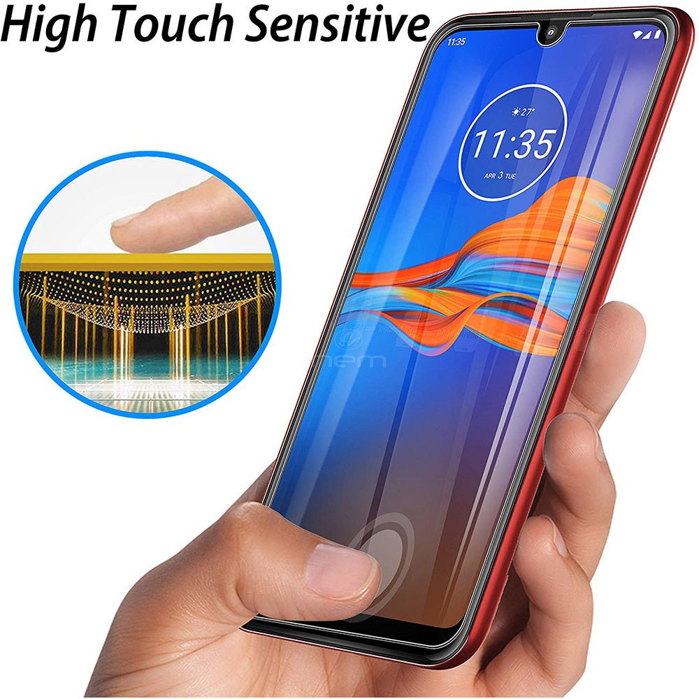 Motorola Moto E6 Plus Tempered Glass Screen Protector 9H Ultra-Clear 2.5D Edge Image 3