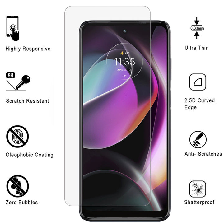 Motorola Moto G 5G 2022 Tempered Glass Screen Protector 9H Ultra Clear 2.5D Edge Image 1