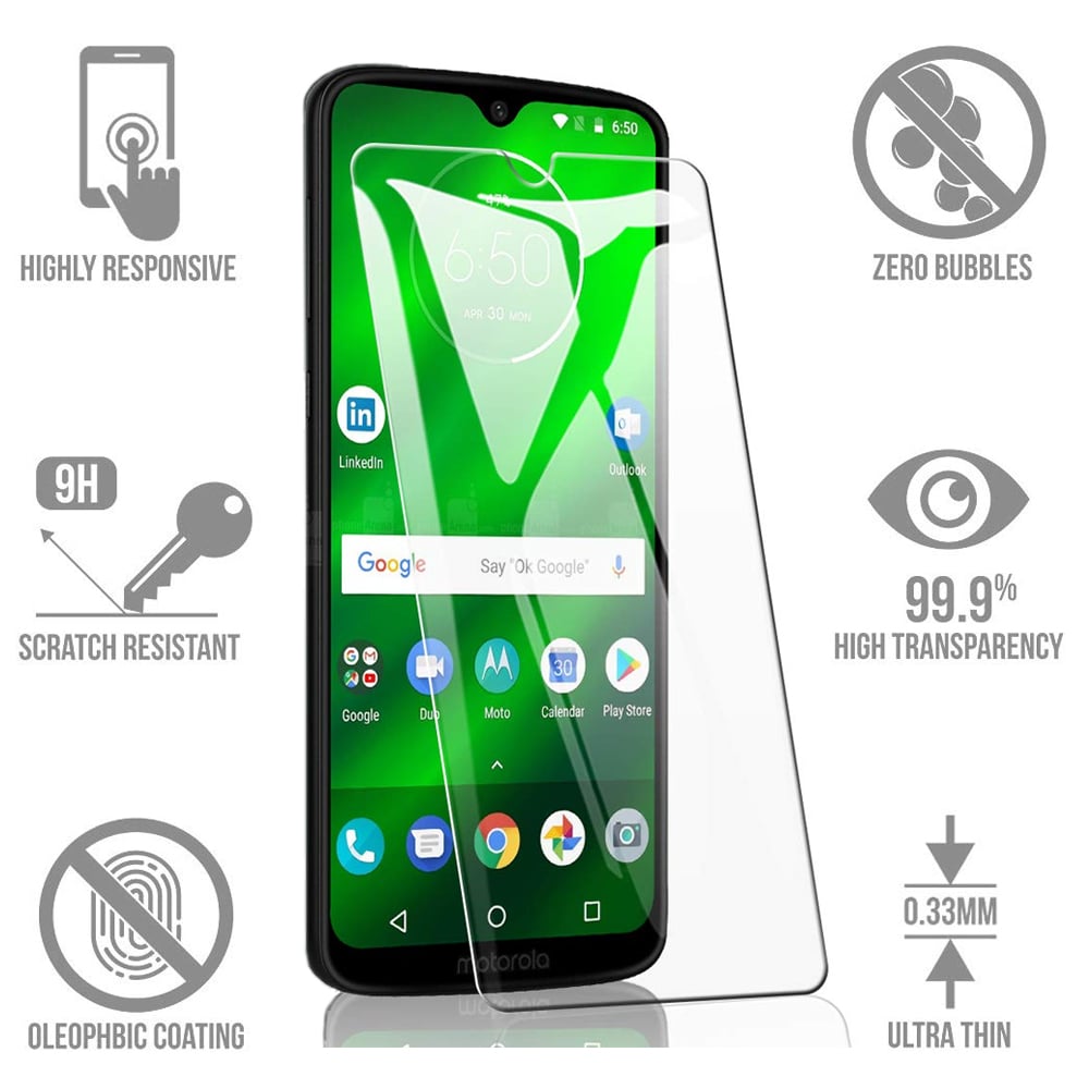 Motorola Moto G7 9H Ultra Clear Tempered Glass Screen Protector 3D Touch Edge Image 1