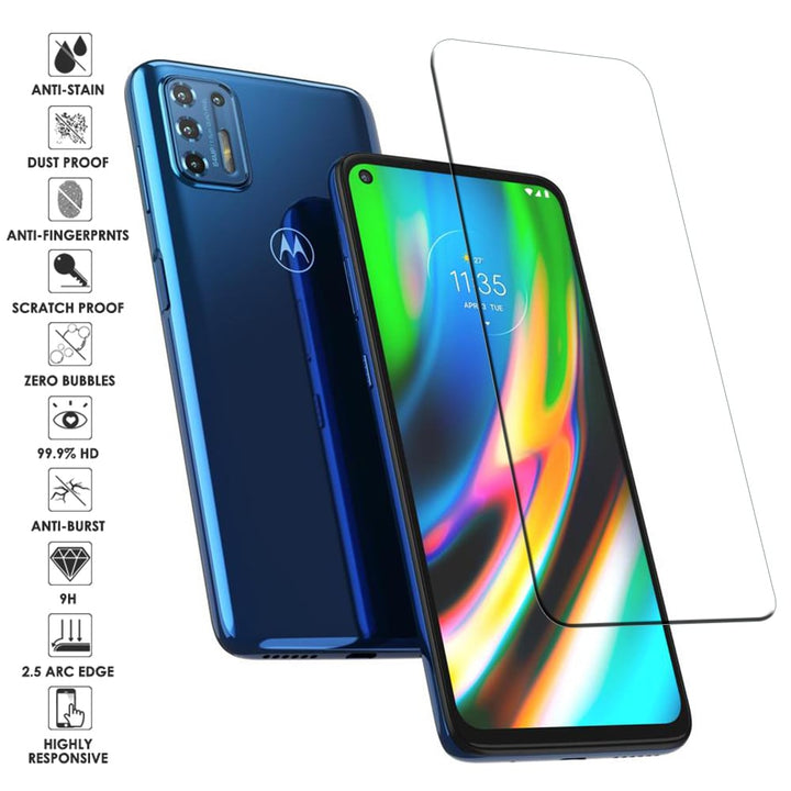 Motorola Moto G9 Plus 9H Ultra-Clear Tempered Glass Screen Protector 2.5D Edge Image 1