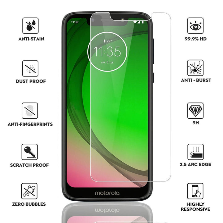 Motorola Moto G7 Play XT1952 9H Ultra-Clear Tempered Glass Screen Protector Image 1