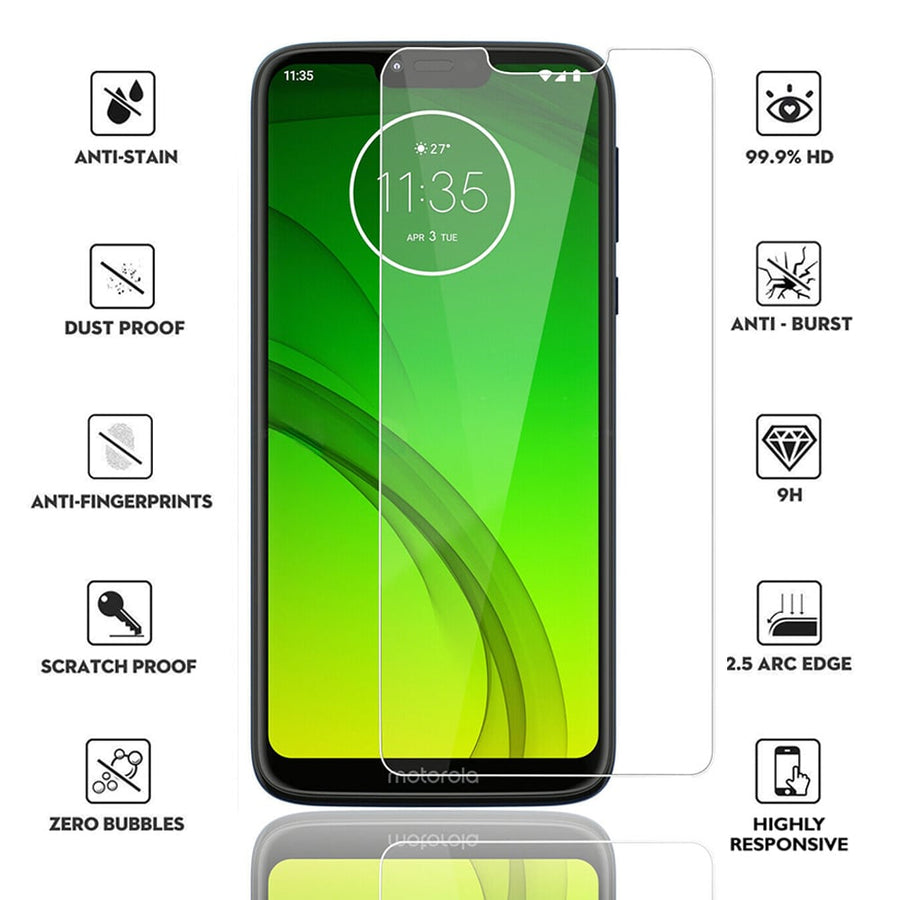 Motorola Moto G7 Power Tempered Glass Screen Protector 9H Ultra Clear 3D Touch Image 1