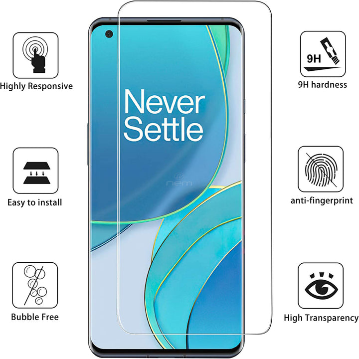 OnePlus 9 Tempered Glass Screen Protector 9H Ultra-Clear 2.5D Rounded Edge Image 1