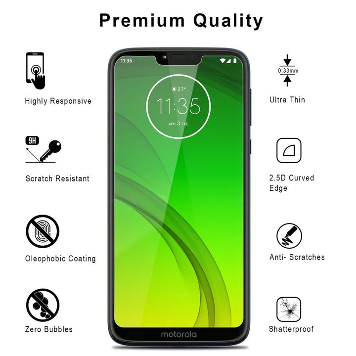 Motorola Moto G7 Power Tempered Glass Screen Protector 9H Ultra Clear 3D Touch Image 4