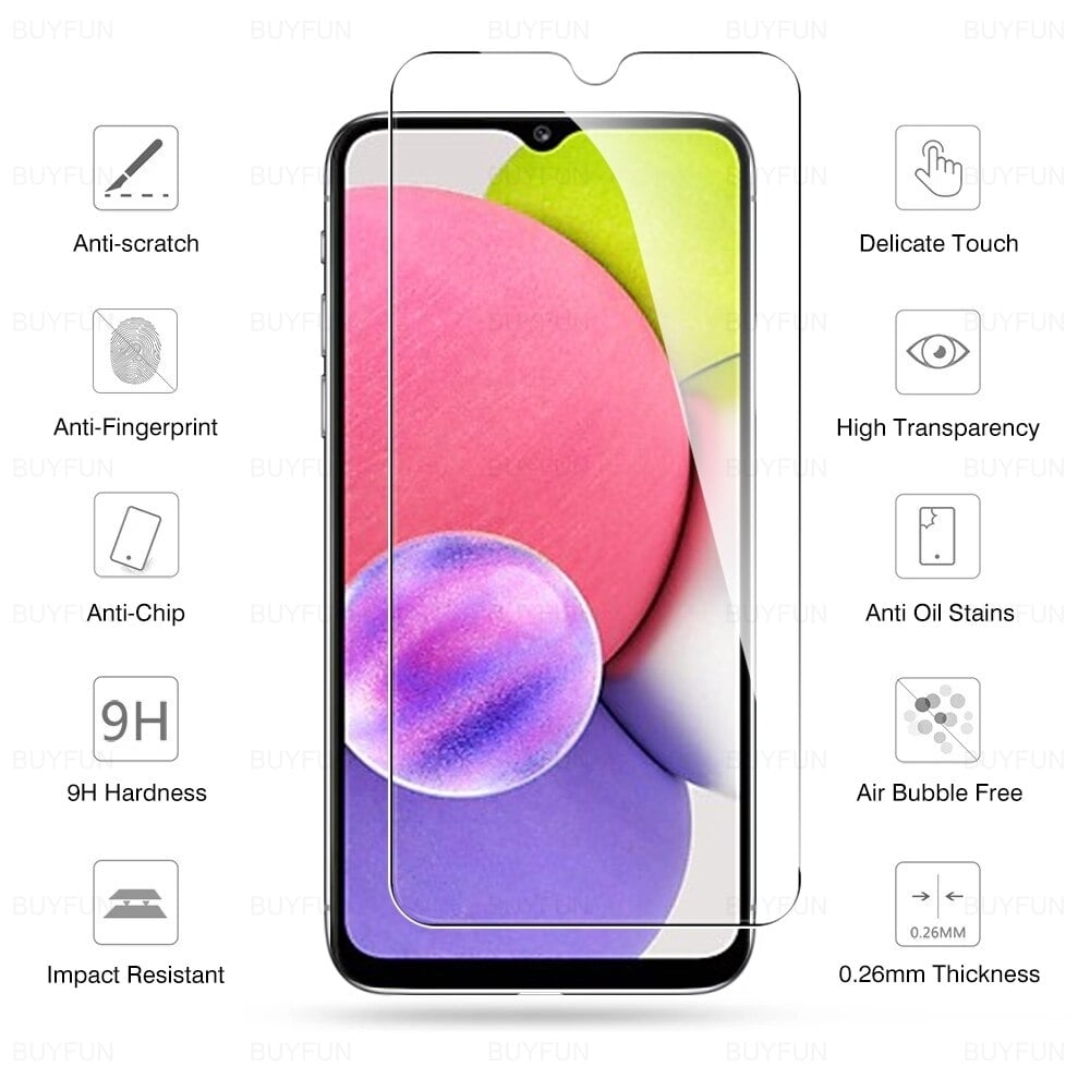 Samsung Tempered Glass Screen Protector Clear for Galaxy A03S A02S A32 A42 A12 Image 2