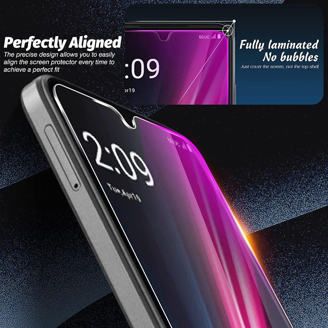 T-Mobile Revvl 6 5G Tempered Glass Screen Protector Ultra-Clear 9H Round Edge Image 4