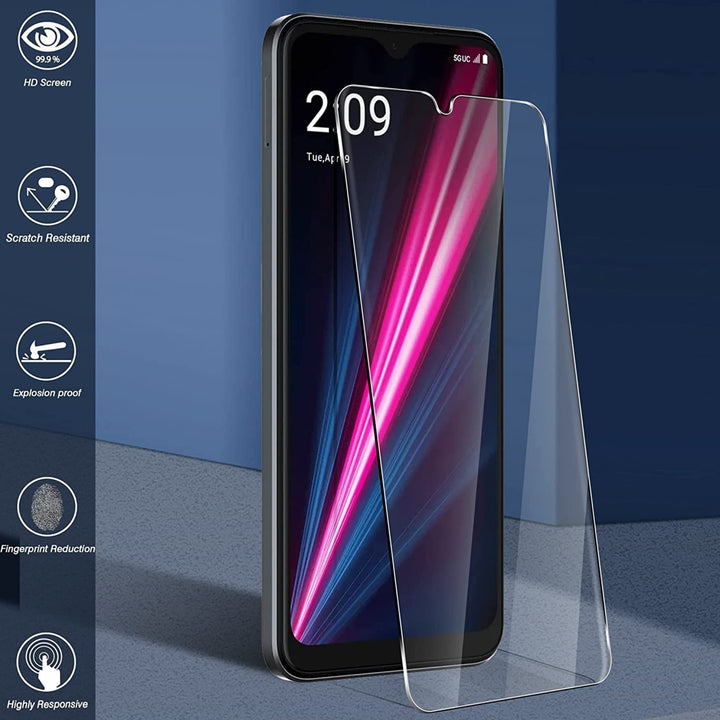 T-Mobile Revvl 6 5G Tempered Glass Screen Protector Ultra-Clear 9H Round Edge Image 4