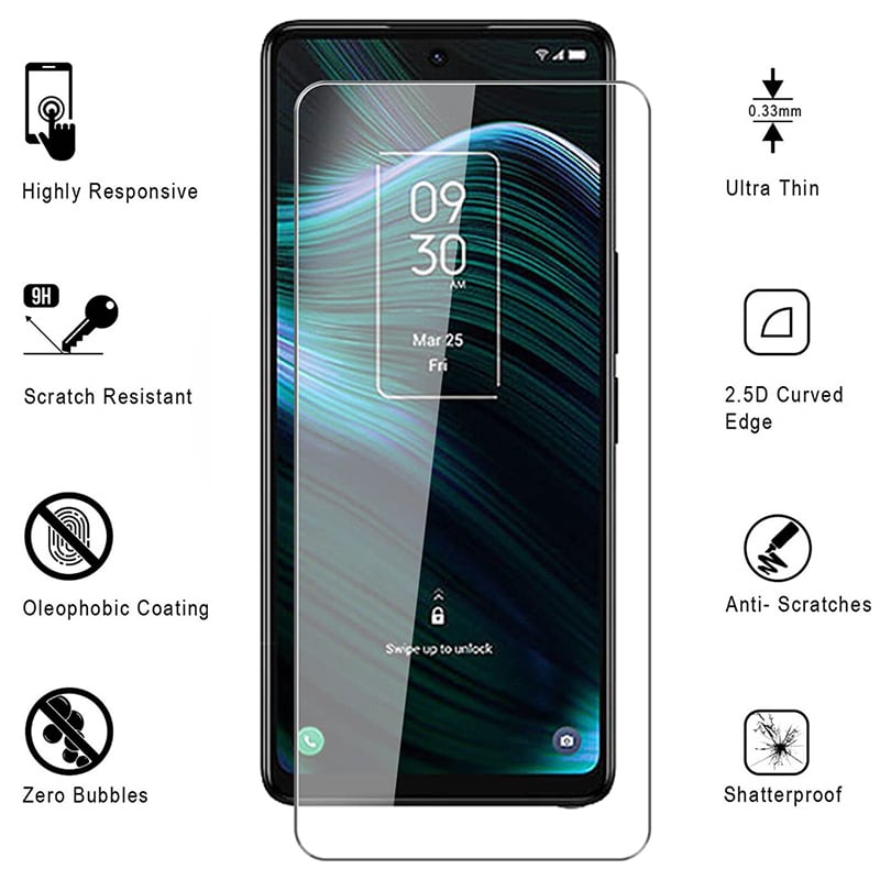 TCL Stylus 5G Tempered Glass Screen Protector 9H Ultra Clear 2.5D Round Edge Image 1