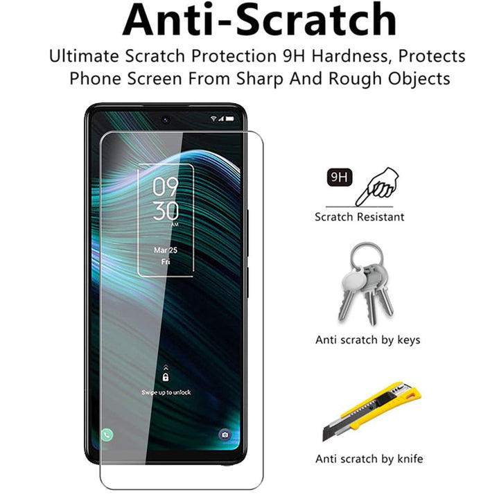 TCL Stylus 5G Tempered Glass Screen Protector 9H Ultra Clear 2.5D Round Edge Image 3