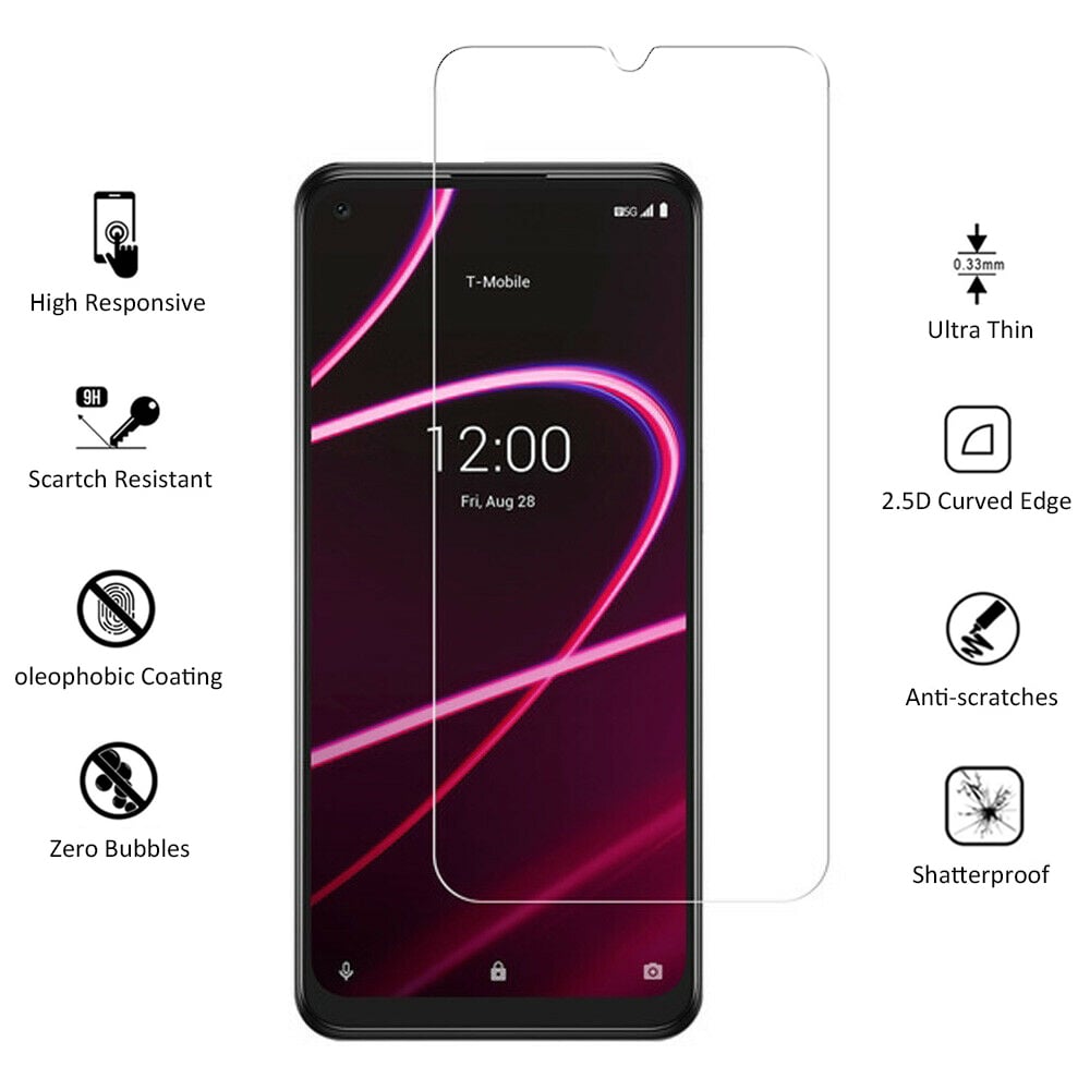 T-Mobile Revvl V Plus 5G Tempered Glass Screen Protector 9H Ultra-Clear 2.5D Image 1