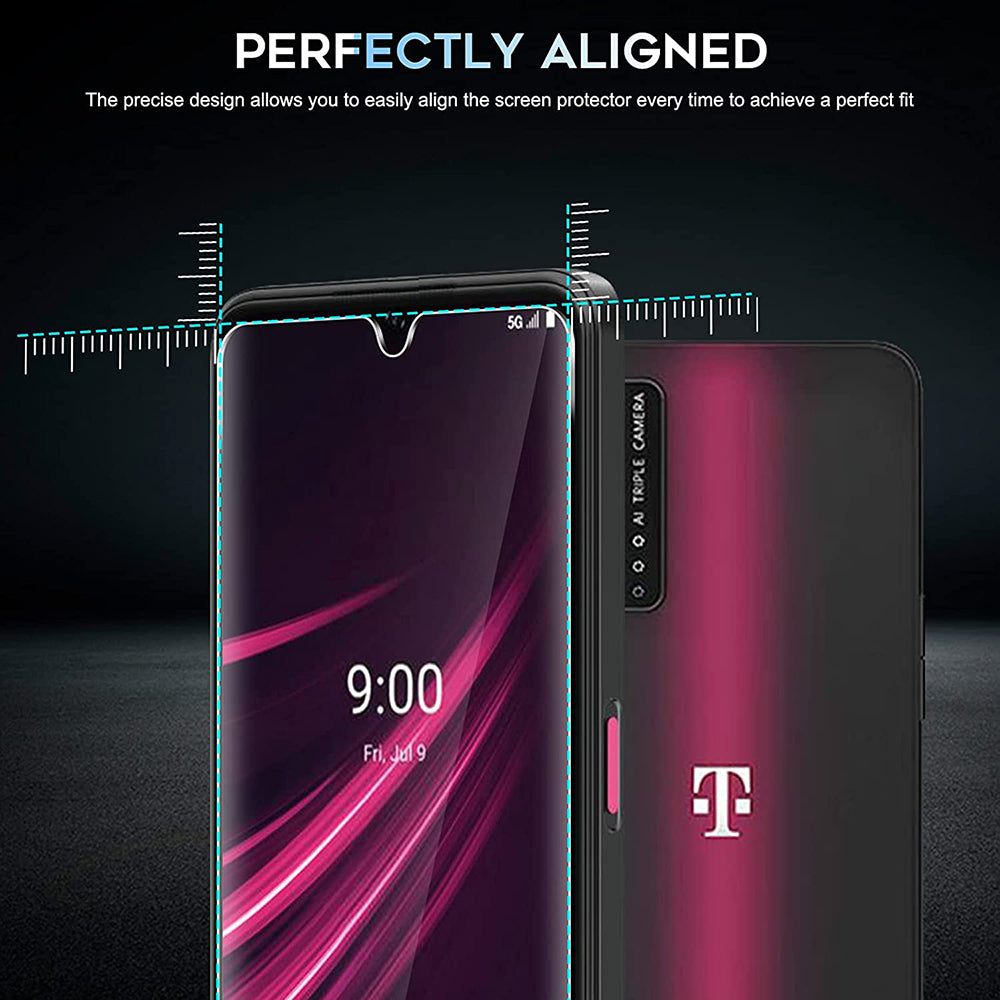 T-Mobile Revvl V Plus 5G Tempered Glass Screen Protector 9H Ultra-Clear 2.5D Image 3