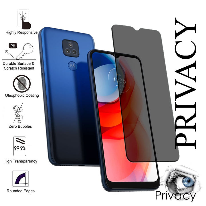 Motorola Moto G Play 2021 Moto G9 Play Privacy Tempered Glass Screen Protector Image 1