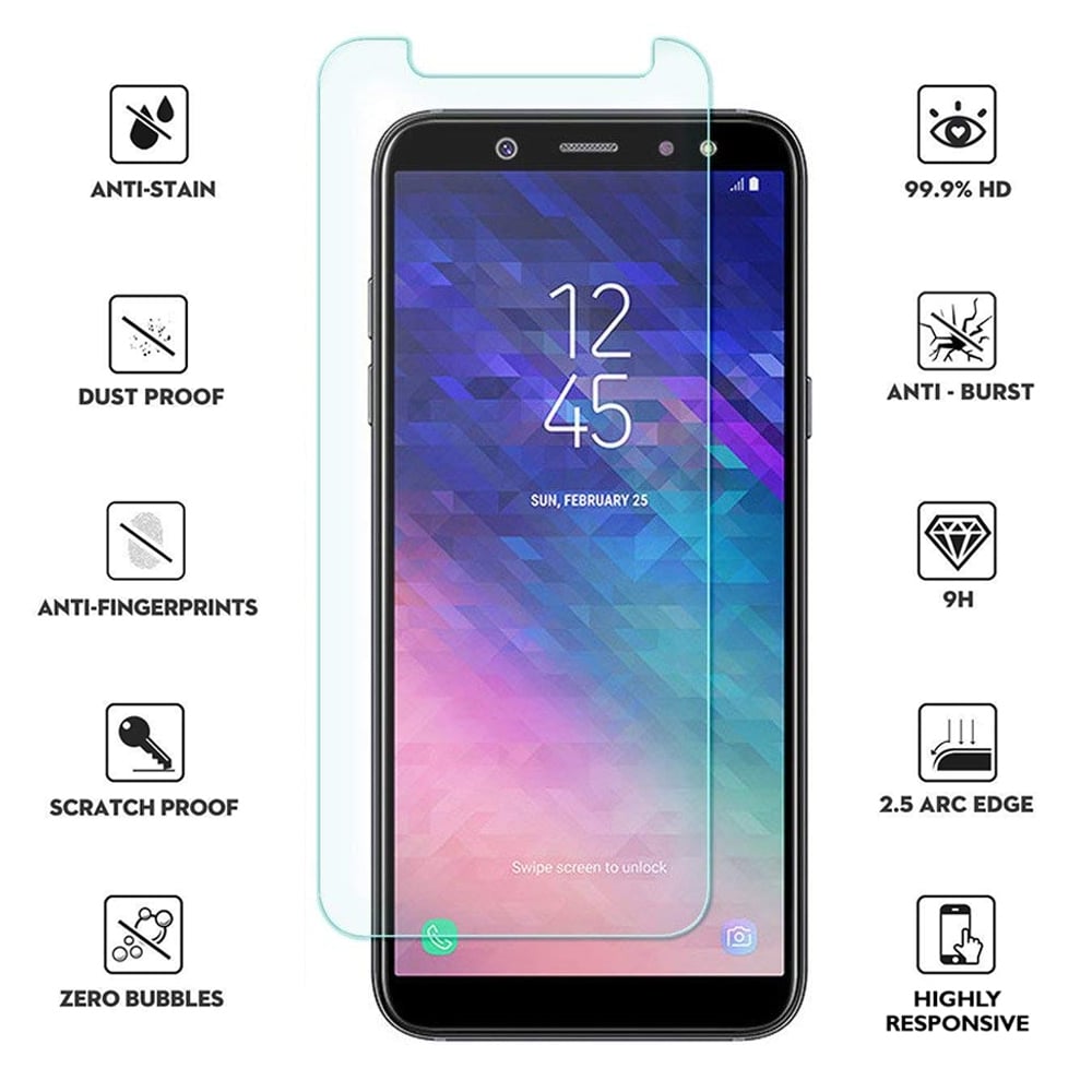 Samsung Galaxy A6 J6 2018 Tempered Glass Screen Protector 9H Ultra-Clear 2.5D Image 1