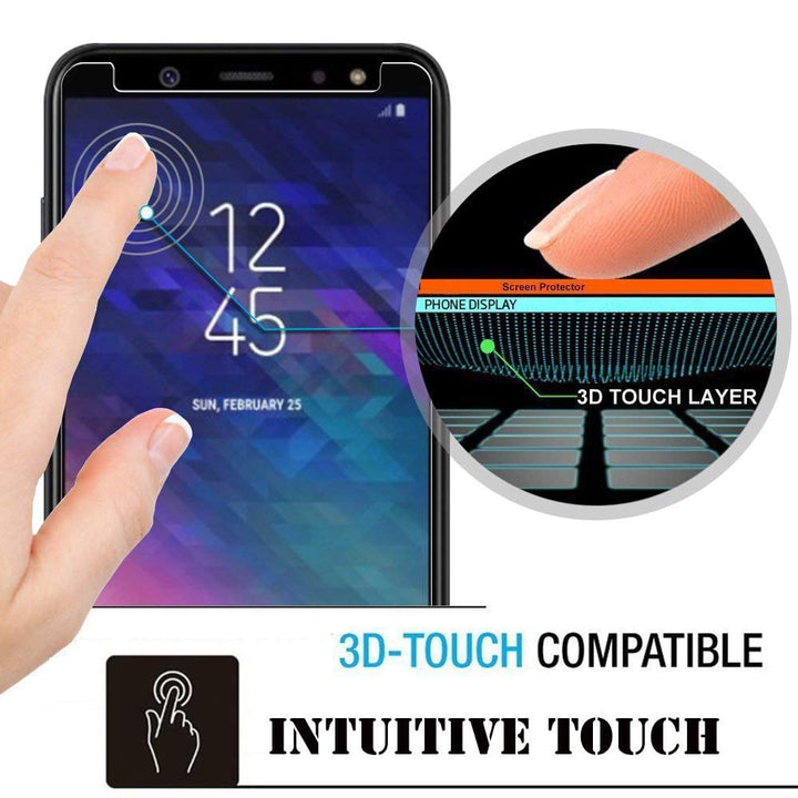 Samsung Galaxy A6 J6 2018 Tempered Glass Screen Protector 9H Ultra-Clear 2.5D Image 3