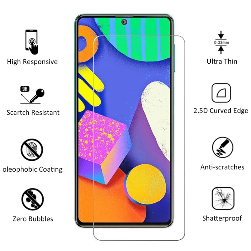 Samsung Galaxy F52 5G Screen Protector 9H Ultra-Clear Tempered Glass 2.5D Edge Image 1
