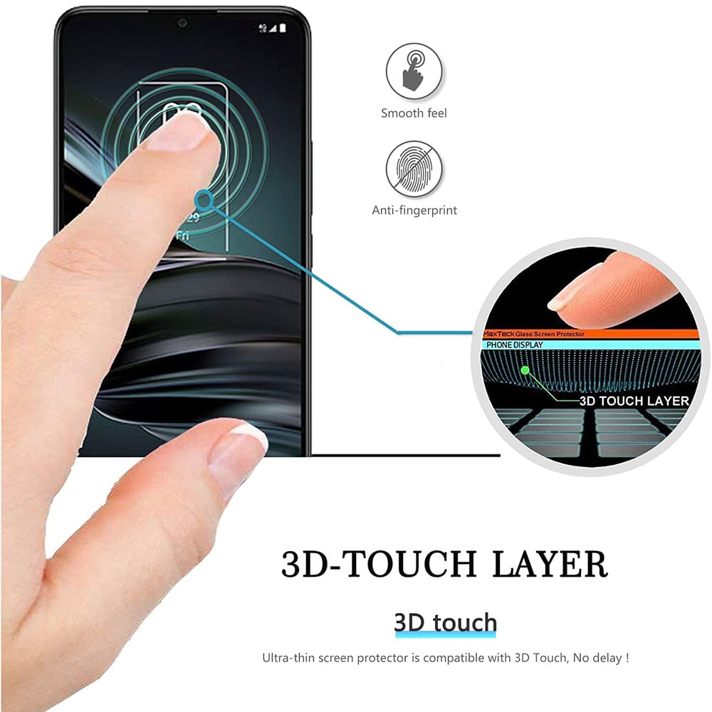 TCL 20 XE Tempered Glass Screen Protector 2.5D Round Edge 9H Ultra Clear Image 2