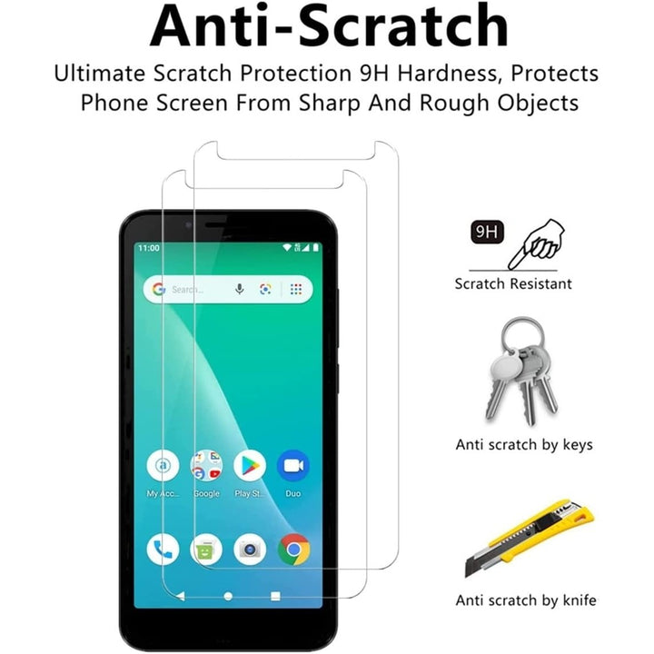 Boost Mobile Schok Volt SV55 Tempered Glass Screen Protector 9H Ultra-Clear Image 2