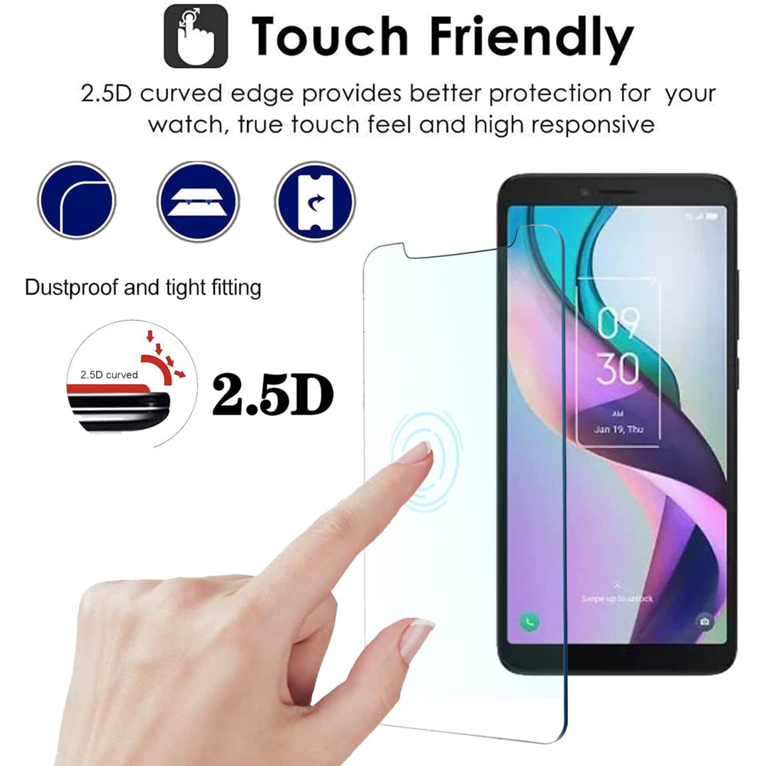 TCL ION X 2023 Tempered Glass Screen Protector 9H Ultra-Clear Round Edge Image 3