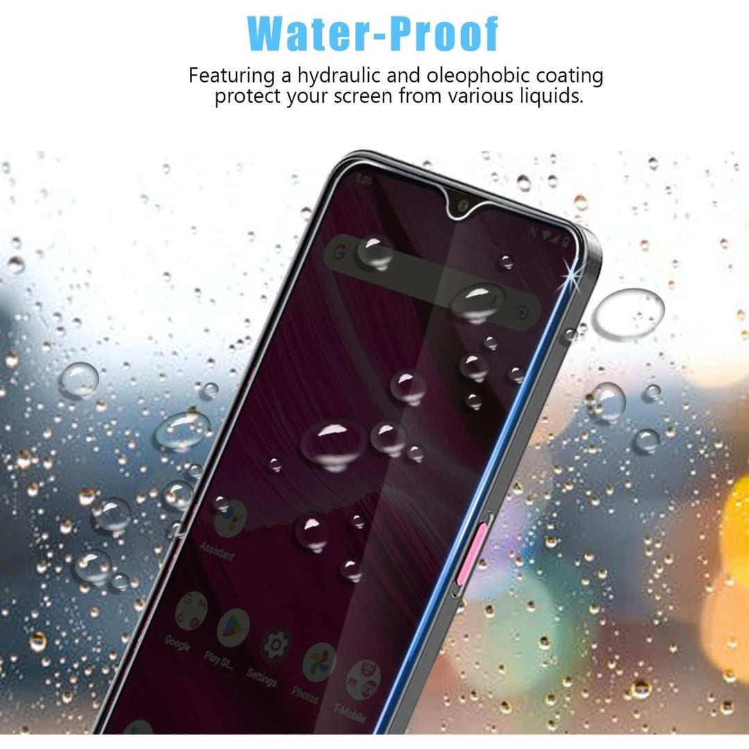 For T-MOBILE REVVL 6 5G Privacy Screen Protector Anti-Spy Tempered Glass Film 3D Full Coverage Image 4
