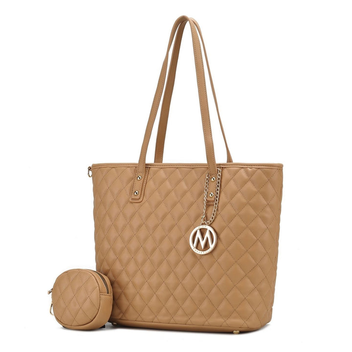 MKF Collection Tansy Quilted Vegan Leather Womens Tote Bag with Pouch- 2 pieces by Mia K Image 1