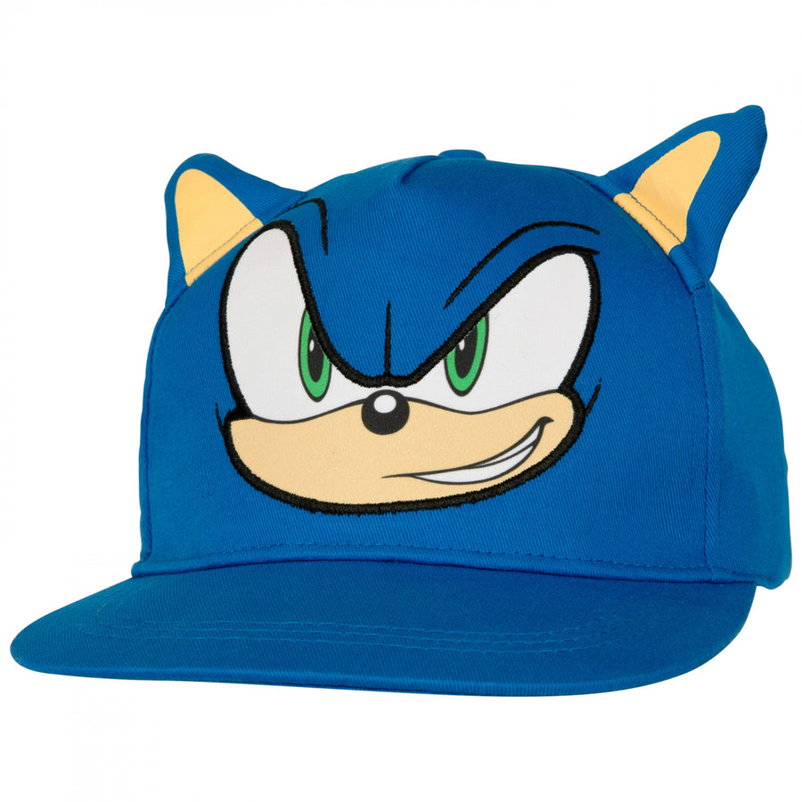 Sonic the Hedgehog Big Face Youth Hat with Ears Image 1