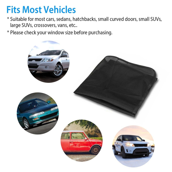 4Pcs Front Rear Car Window Magnet Covers Breathable Mesh Sun Shade Privacy Curtain Heat Insulated UV Protection Car Image 4