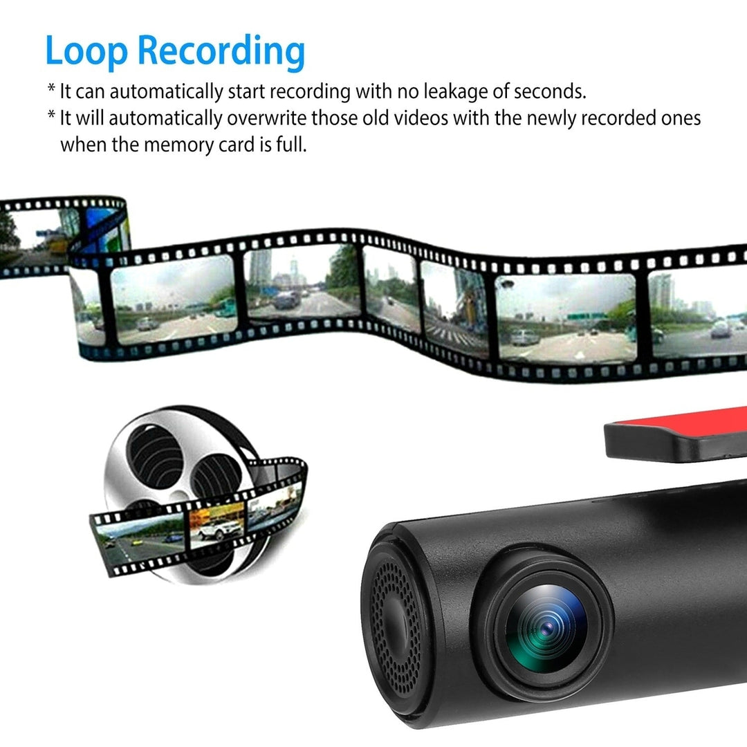 1080P Dash Cam Car Camera Recorder 170 Degree HD Looping Recording G Sensor App Wifi Car DVR Image 3