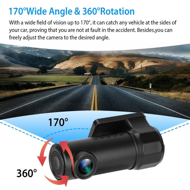 1080P Dash Cam Car Camera Recorder 170 Degree HD Looping Recording G Sensor App Wifi Car DVR Image 7