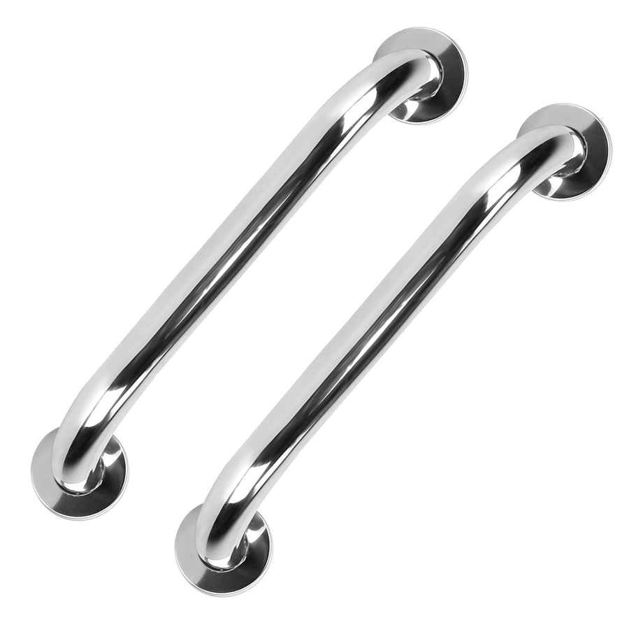 2Pcs Bath Grab Bar Sturdy Stainless Steel Shower Safety Handle For Bathtub Toilet Stairway 220LBS Pull Force Image 1