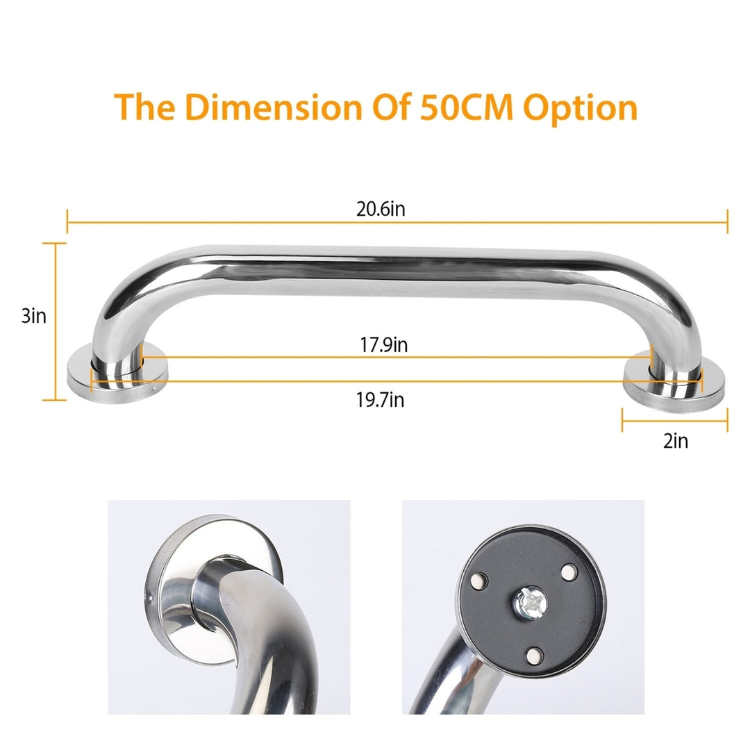 2Pcs Bath Grab Bar Sturdy Stainless Steel Shower Safety Handle For Bathtub Toilet Stairway 220LBS Pull Force Image 10