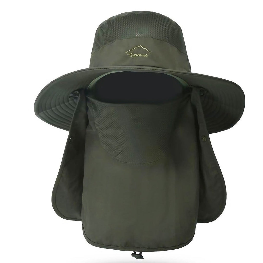 Fishing Bucket Hat Wide Brim Breathable Unisex Hat Sunlight-proof Removable Neck Face Fishing Cap For Fishing Hiking Image 1