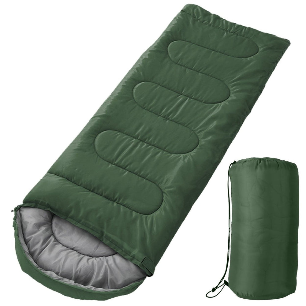 Camping Sleeping Bags for Adults Teens Moisture-Proof Hiking Sleep Bag with Carry Bag for Spring Autumn Winter Seasons Image 2